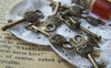 Accessories - 30 Pcs Of Antique Bronze Lovely Key Charms 8x21mm A210