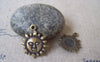 Accessories - 30 Pcs Of Antique Bronze Lovely Sun Face Charms 18mm A4685