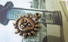 Accessories - 30 Pcs Of Antique Bronze Lovely Sun Face Charms 18mm A4685