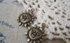 Accessories - 30 Pcs Of Antique Bronze Lovely Sun Face Charms 18mm A4685