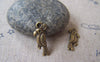Accessories - 30 Pcs Of Antique Bronze Parrot Charms 8x20mm Double Sided A3484