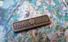 Accessories - 30 Pcs Of Antique Bronze Rectangular Charms 6x22mm A4947