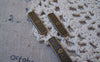 Accessories - 30 Pcs Of Antique Bronze Rectangular Charms 6x22mm A4947