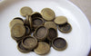 Accessories - 30 Pcs Of Antique Bronze Round Bezel Base Settings Match 10mm Cab A4994