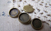 Accessories - 30 Pcs Of Antique Bronze Round Bezel Base Settings Match 10mm Cab A4994