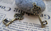 Accessories - 30 Pcs Of Antique Bronze Skeleton Key Charms 11x25mm A185