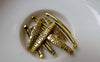 Accessories - 30 Pcs Of Antique Gold Curved Bar Connectors 25mm A7295