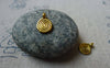 Accessories - 30 Pcs Of Antique Gold Round Candy Spiral Charms 8x11mm A5497