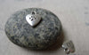 Accessories - 30 Pcs Of Antique Silver Bear Paw Heart Charms 10x12mm Double Sided A5834