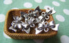Accessories - 30 Pcs Of Antique Silver Bow Tie Knot Connector Charms 8x20mm A699