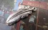 Accessories - 30 Pcs Of Antique Silver Feather Wing Charms 10x28mm A7417