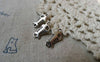 Accessories - 30 Pcs Of Antique Silver Filigree Fish Bone Connector Charms 11x15mm A5639