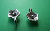 Accessories - 30 Pcs Of Antique Silver Flower Pendants Charms 9mm A989