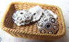 Accessories - 30 Pcs Of Antique Silver Flower Spacer Bead Caps 13mm A1095