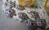 Accessories - 30 Pcs Of Antique Silver Flower Spacer Bead Caps 13mm A1095