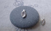 Accessories - 30 Pcs Of Antique Silver Leaf Charms 5x10mm A1054