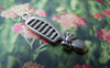 Accessories - 30 Pcs Of Antique Silver Lovely Bow Comb Charms 8x28mm A839