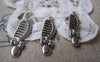 Accessories - 30 Pcs Of Antique Silver Lovely Bow Comb Charms 8x28mm A839