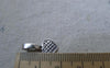 Accessories - 30 Pcs Of Antique Silver Lovely Heart Bail Charms 9x18mm A7794