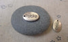 Accessories - 30 Pcs Of Antique Silver Oval Charms 10x14mm A7364