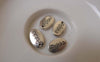 Accessories - 30 Pcs Of Antique Silver Oval Charms 10x14mm A7364