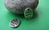 Accessories - 30 Pcs Of Antique Silver Oval Made With Love Charms 8x11mm A1345