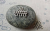Accessories - 30 Pcs Of Antique Silver Three Loops Rectangular Connectors 13x14mm A6542