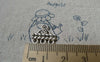 Accessories - 30 Pcs Of Antique Silver Three Loops Rectangular Connectors 13x14mm A6542