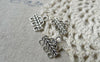 Accessories - 30 Pcs Of Antique Silver Three Loops Rectangular Connectors 13x14mm A6542