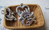 Accessories - 30 Pcs Of Antique Silver Two Love Birds Heart Charms 15x19mm A819
