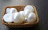 Accessories - 30 Pcs Of Resin Pearl White Round Cameo Cabochons 12mm A2826