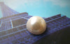 Accessories - 30 Pcs Of Resin Pearl White Round Cameo Cabochons 12mm A2826