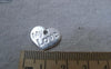 Accessories - 30 Pcs Of Shinny Silver Heart Charms 13x17mm A7696