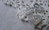 Accessories - 30 Pcs Of Shinny Silver Heart Charms 13x17mm A7696