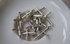 Accessories - 30 Pcs Of Tibetan Silver Antique Silver Cross Charms 16x23mm A2965