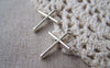 Accessories - 30 Pcs Of Tibetan Silver Antique Silver Cross Charms 16x23mm A2965