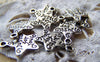 Accessories - 30 Pcs Of Tibetan Silver Antique Silver Star Charms 14mm A1309