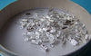 Accessories - 300 Pcs Of Silver Tone Fold Over Crimp Head Clasps Bead Tips Size 3x10mm A2113