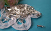 Accessories - 300 Pcs Of Silver Tone Fold Over Crimp Head Clasps Bead Tips Size 3x10mm A2113