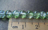 Accessories - 31 Inches Strand (140 Pcs) Green Color Crackle Glass Beads  6mm A2740