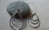 Accessories - 4 Pcs (2 Pairs) Of Antique Silver Filigree Chandelier Earring Teardrop Pendant Charms 20x33mm A5485