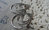 Accessories - 4 Pcs (2 Pairs) Of Antique Silver Filigree Chandelier Earring Teardrop Pendant Charms 20x33mm A5485