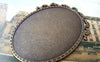 Accessories - 4 Pcs Antique Bronze Oval Cameo Base Settings Match 32x48mm Cabochon A3529