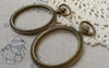 Accessories - 4 Pcs Antique Bronze Oval Pocket Watch Frame Pendants A6307