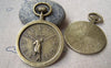 Accessories - 4 Pcs Antique Bronze Parrot Round Pocket Watch Clock Pendants 37x54mm A2973