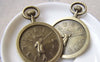 Accessories - 4 Pcs Antique Bronze Parrot Round Pocket Watch Clock Pendants 37x54mm A2973