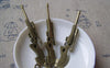Accessories - 4 Pcs Antique Bronze Sniper Rifle Gun Pendants Charms 18x76mm A4072