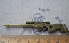 Accessories - 4 Pcs Antique Bronze Sniper Rifle Gun Pendants Charms 18x76mm A4072