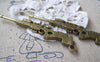 Accessories - 4 Pcs Antique Bronze Sniper Rifle Gun Pendants Charms 18x76mm A4072