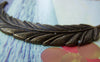 Accessories - 4 Pcs Antique Bronze Super Large Feather Pendants 17x95mm A420